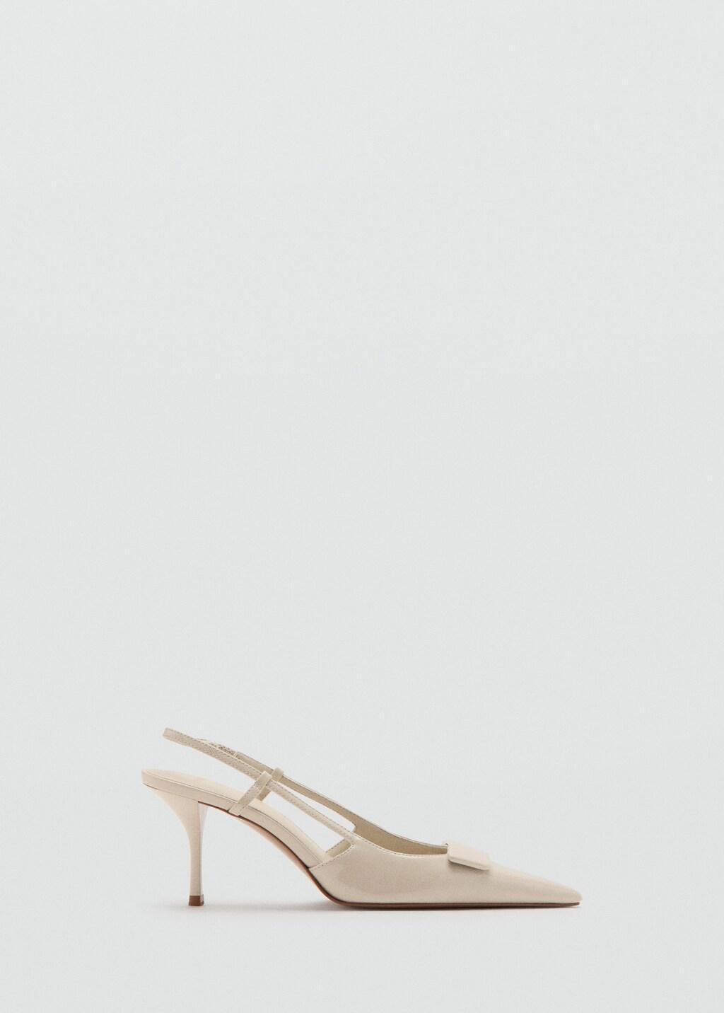 Beige Patent Heeled Shoes, Light Beige, large image number 4