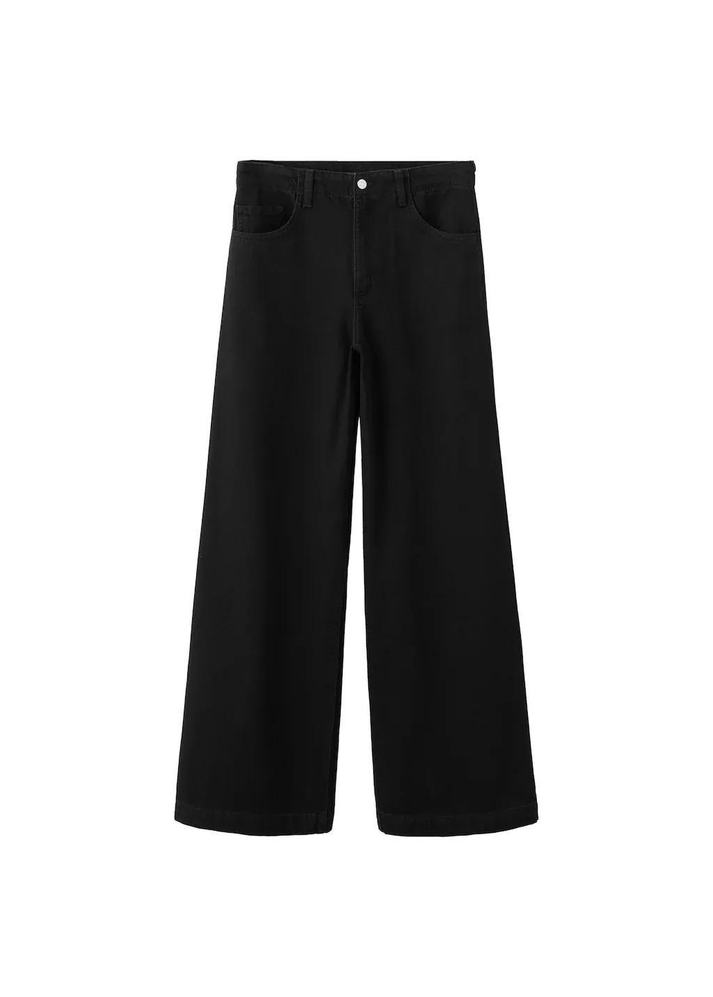 Grey Wide Leg Mid-Rise Jeans, 0201_TN, large image number 5