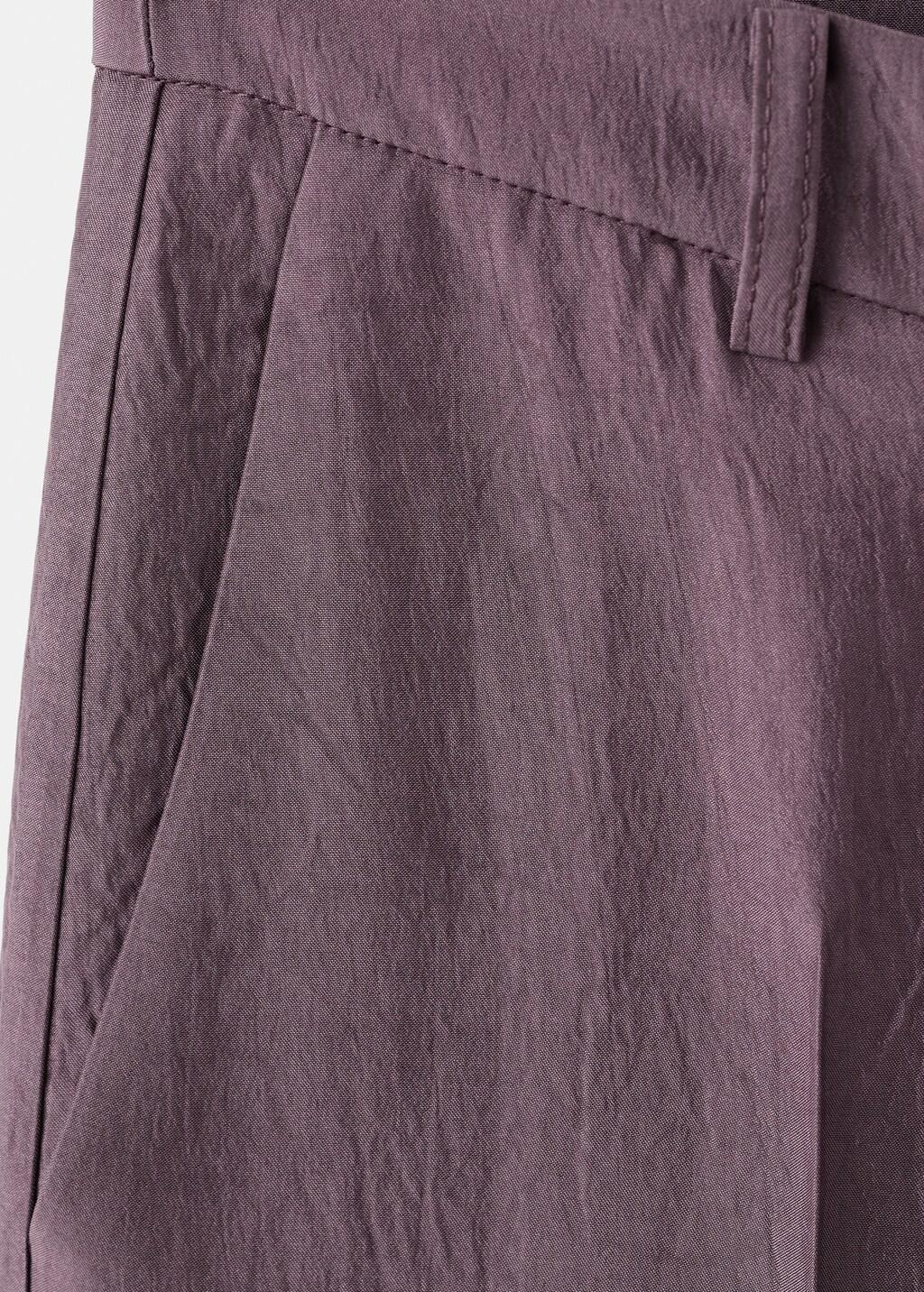 Purple Straight Mid-Rise Trousers, Medium Purple, large image number 5