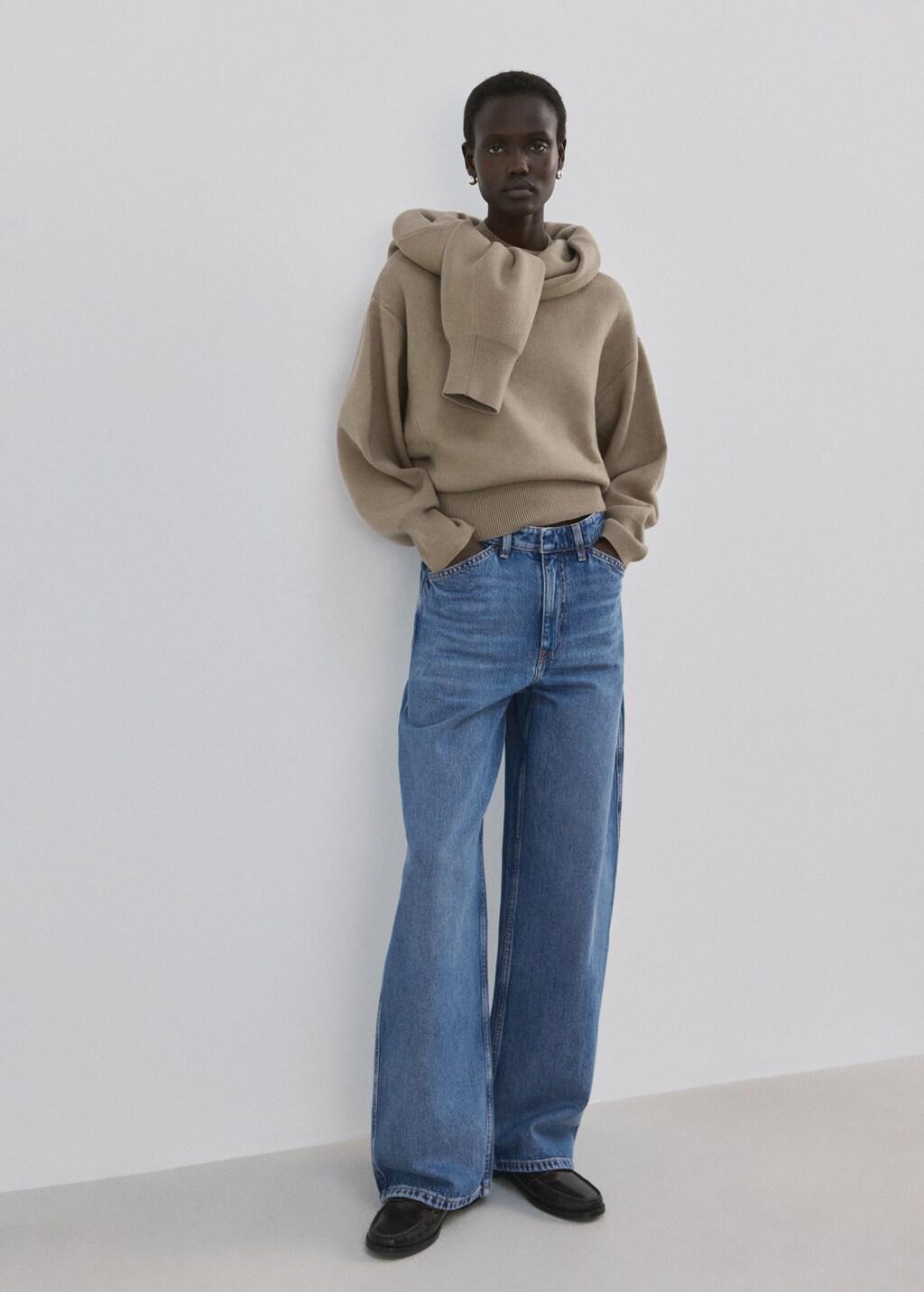 Blue Mid-Rise Balloon Jeans, 0201_TM, large image number 0