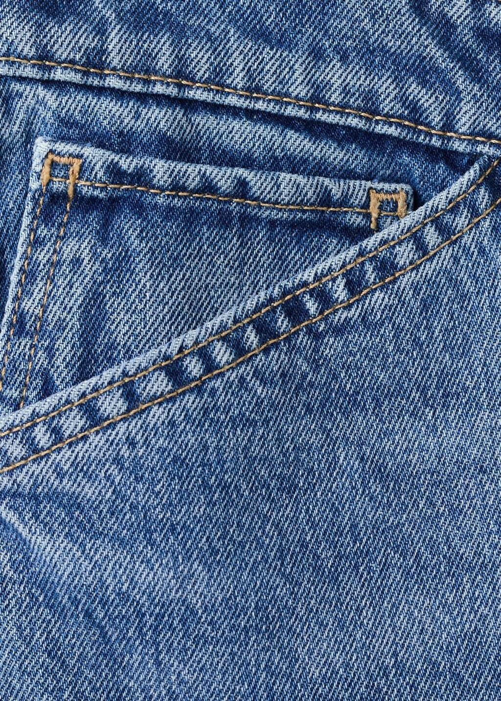 Blue Mid-Rise Balloon Jeans, Open Blue, large image number 5