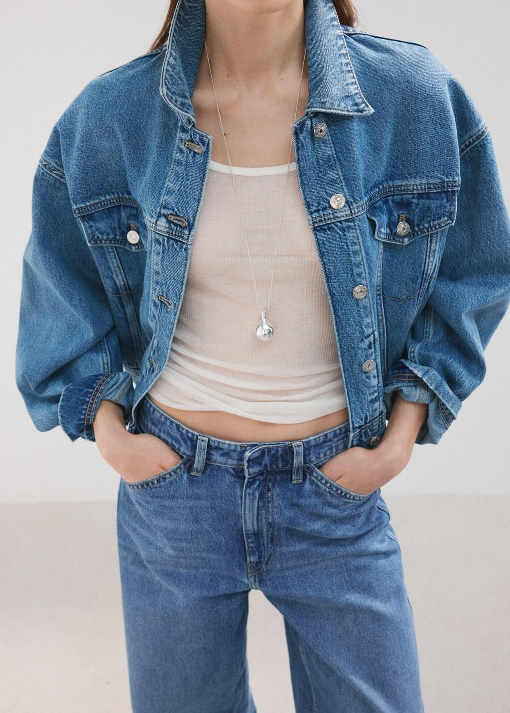 Blue Mid-Rise Balloon Jeans, Open Blue, large image number 6