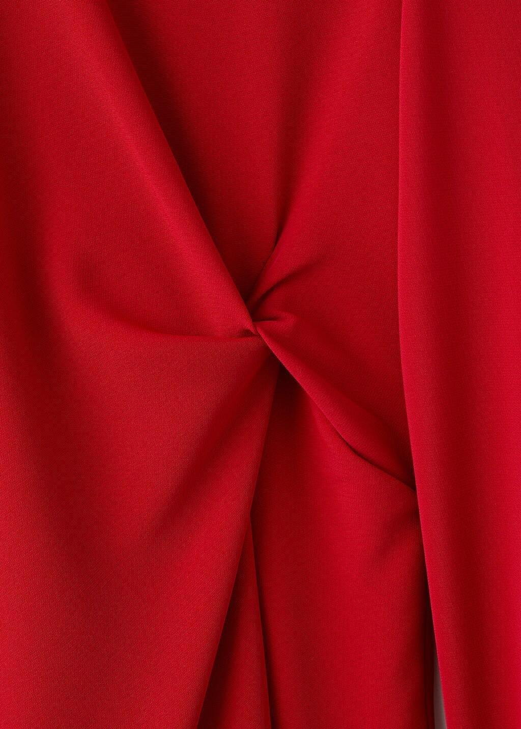 Red Flared Midi-Dress, Red, medium