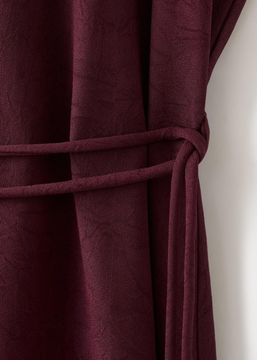 Red Belt Detail Dress, Dark Red, medium