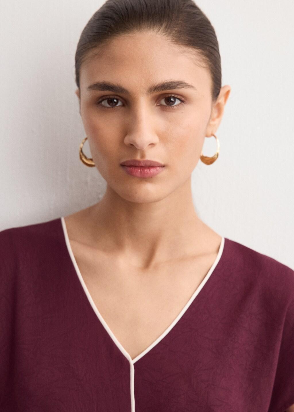 Red Belt Detail Dress, Dark Red, large image number 4