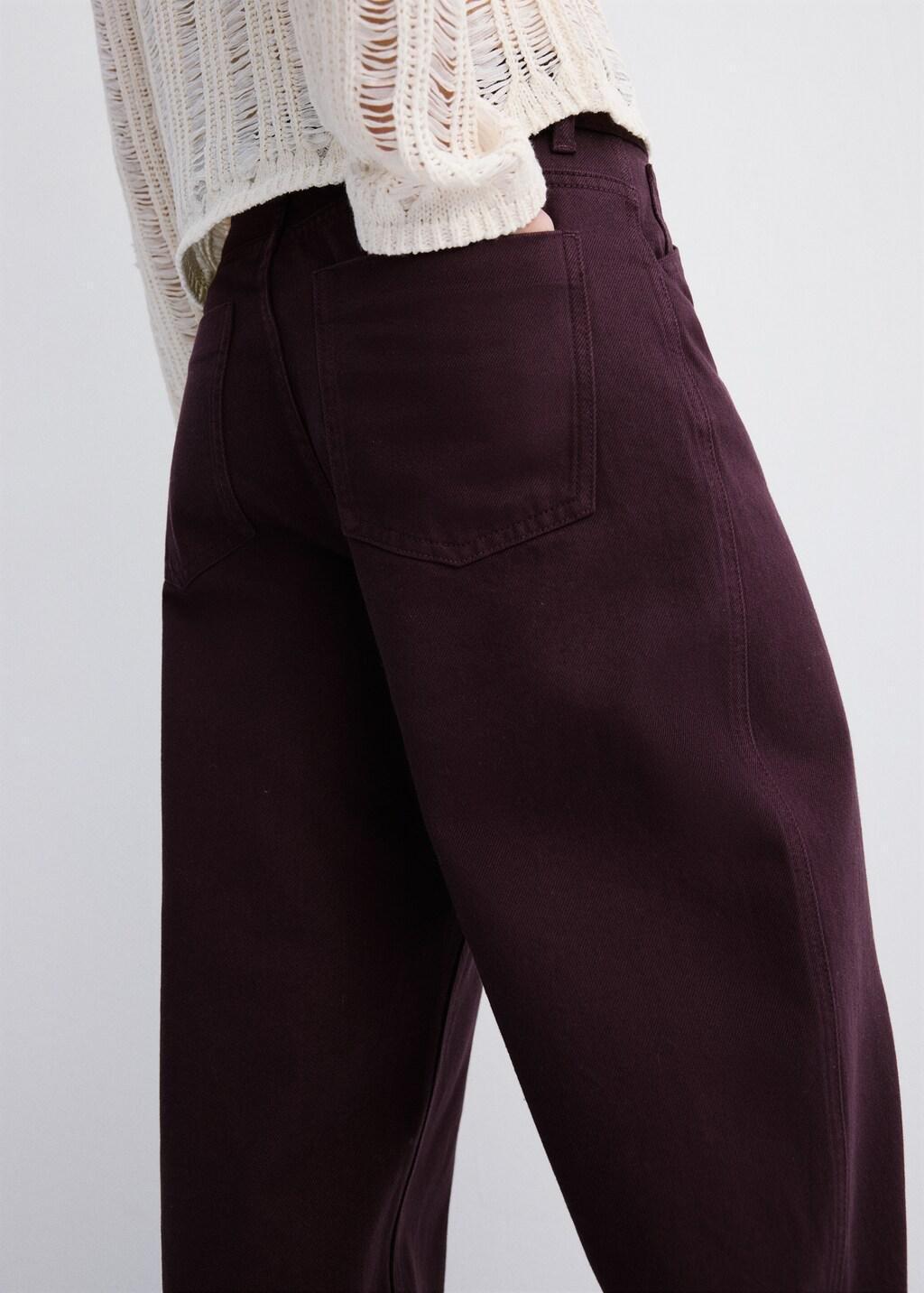 Purple Mid-Rise Balloon Jeans, 0201_77, large image number 6