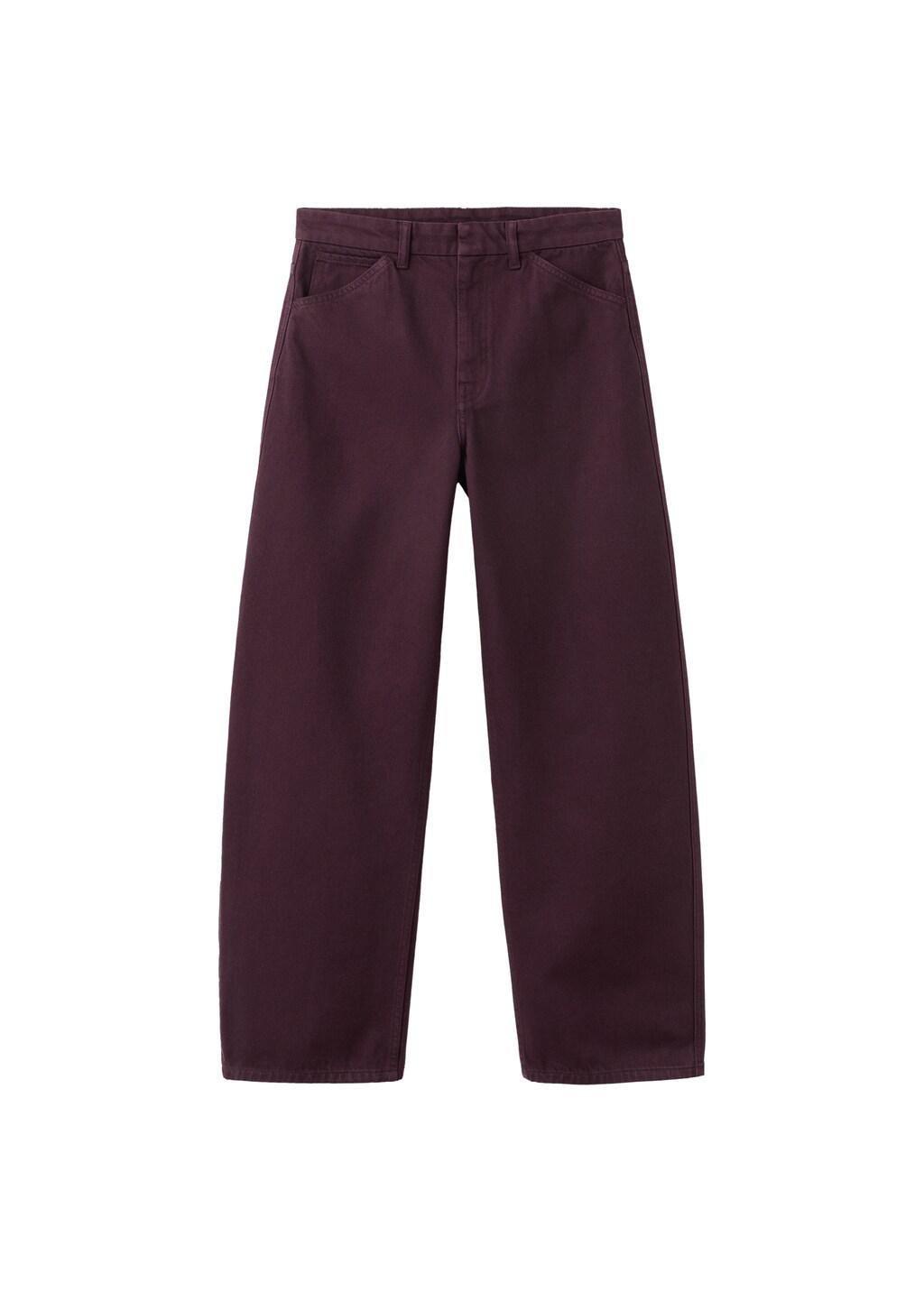 Purple Mid-Rise Balloon Jeans, 0201_77, large image number 7