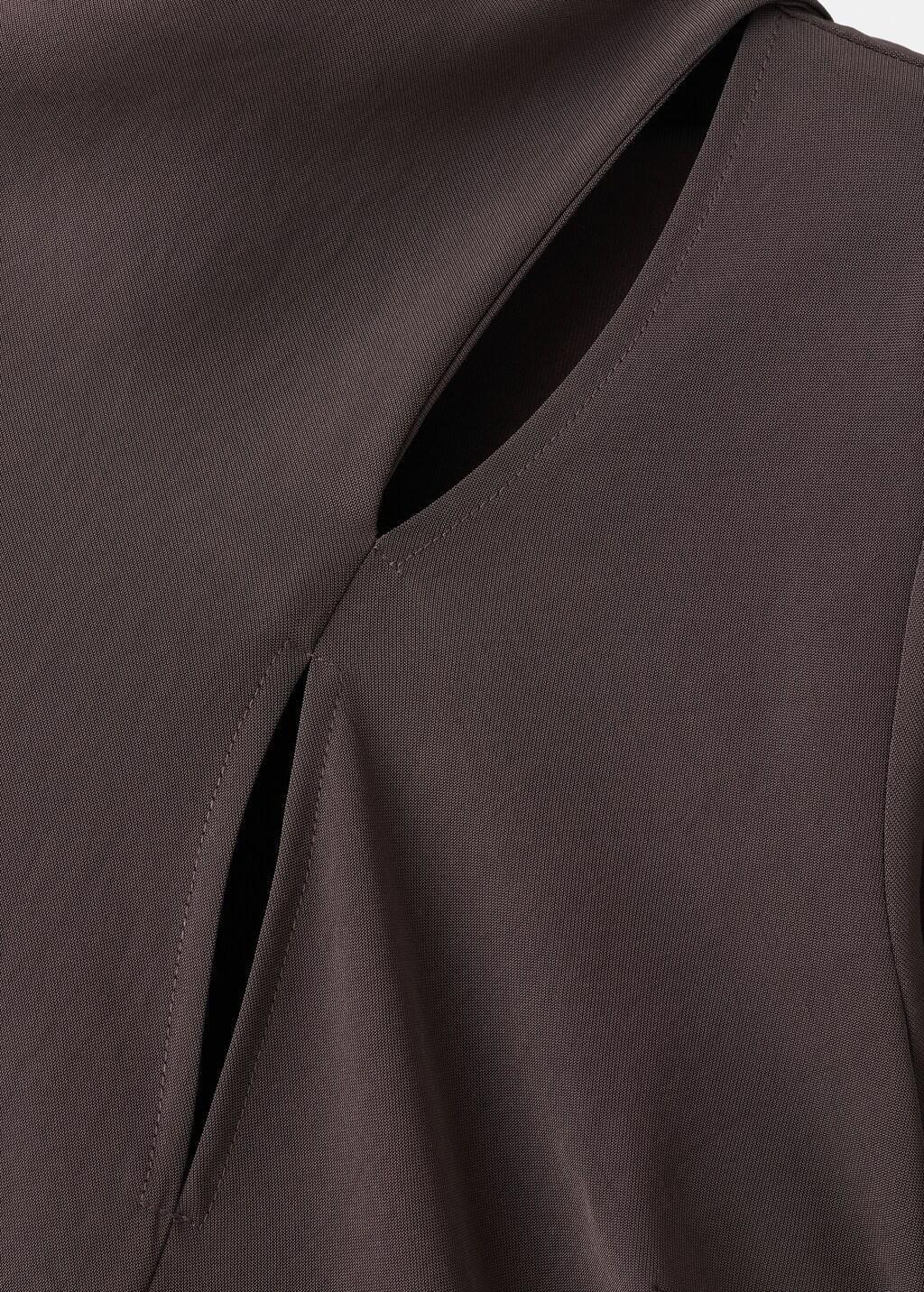 Brown A-Line Foulard Dress, 0201_30, large image number 1