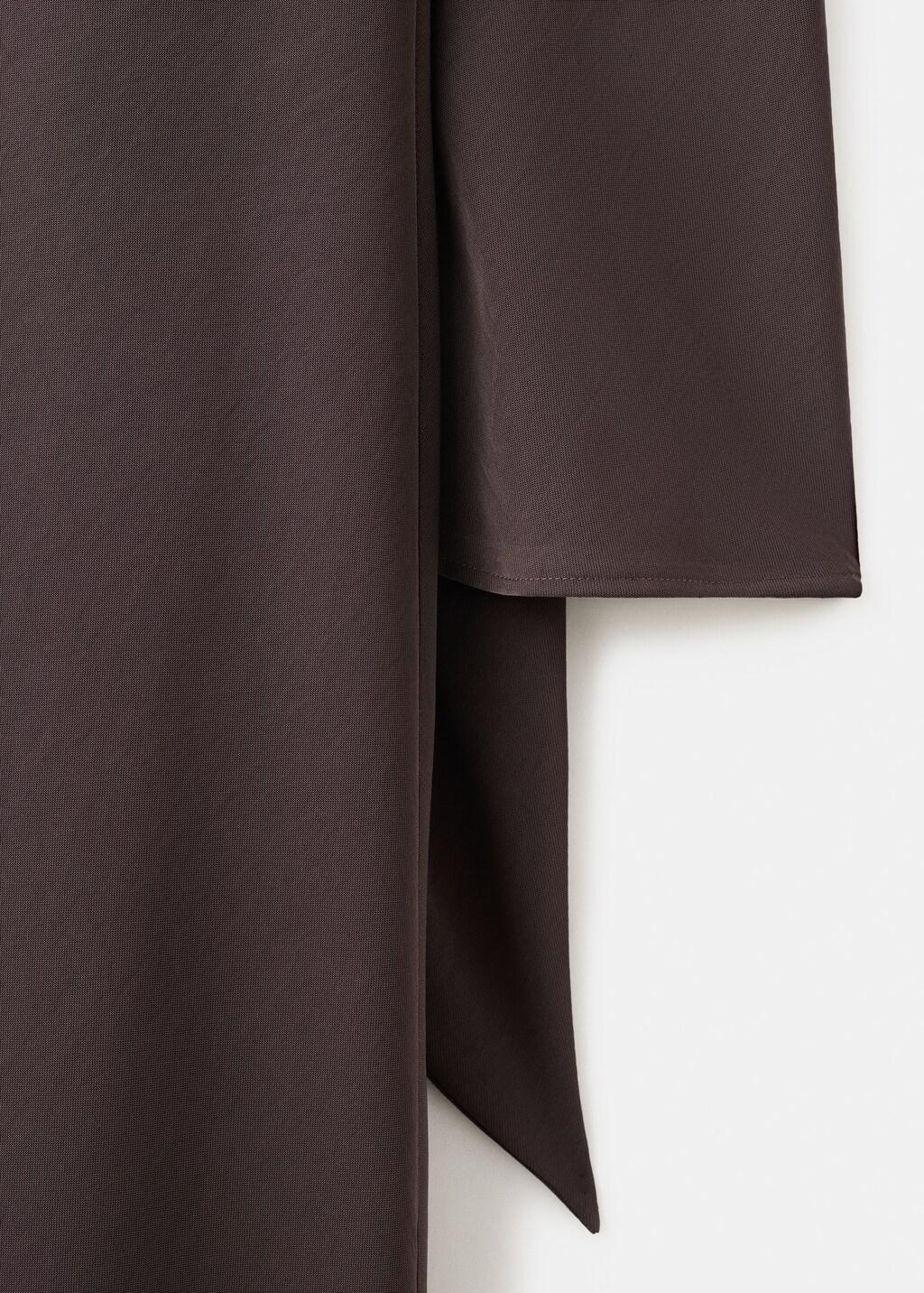 Brown A-Line Foulard Dress, 0201_30, large image number 5