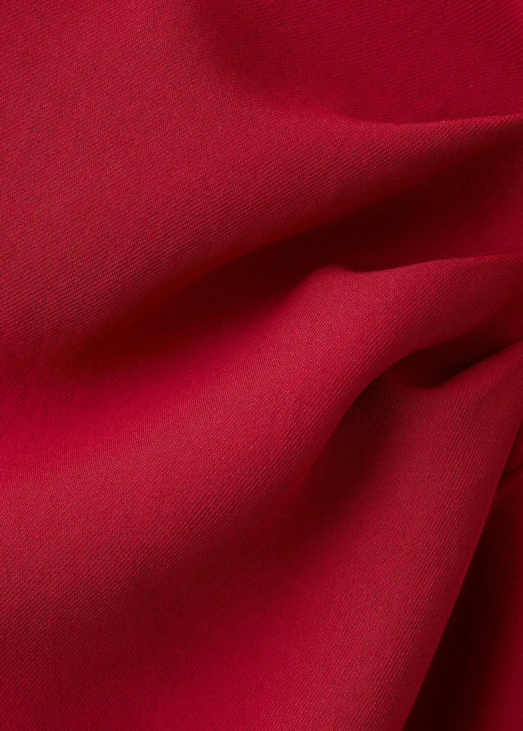 Red Boat-Neck Ruched Dress, Red, large image number 5