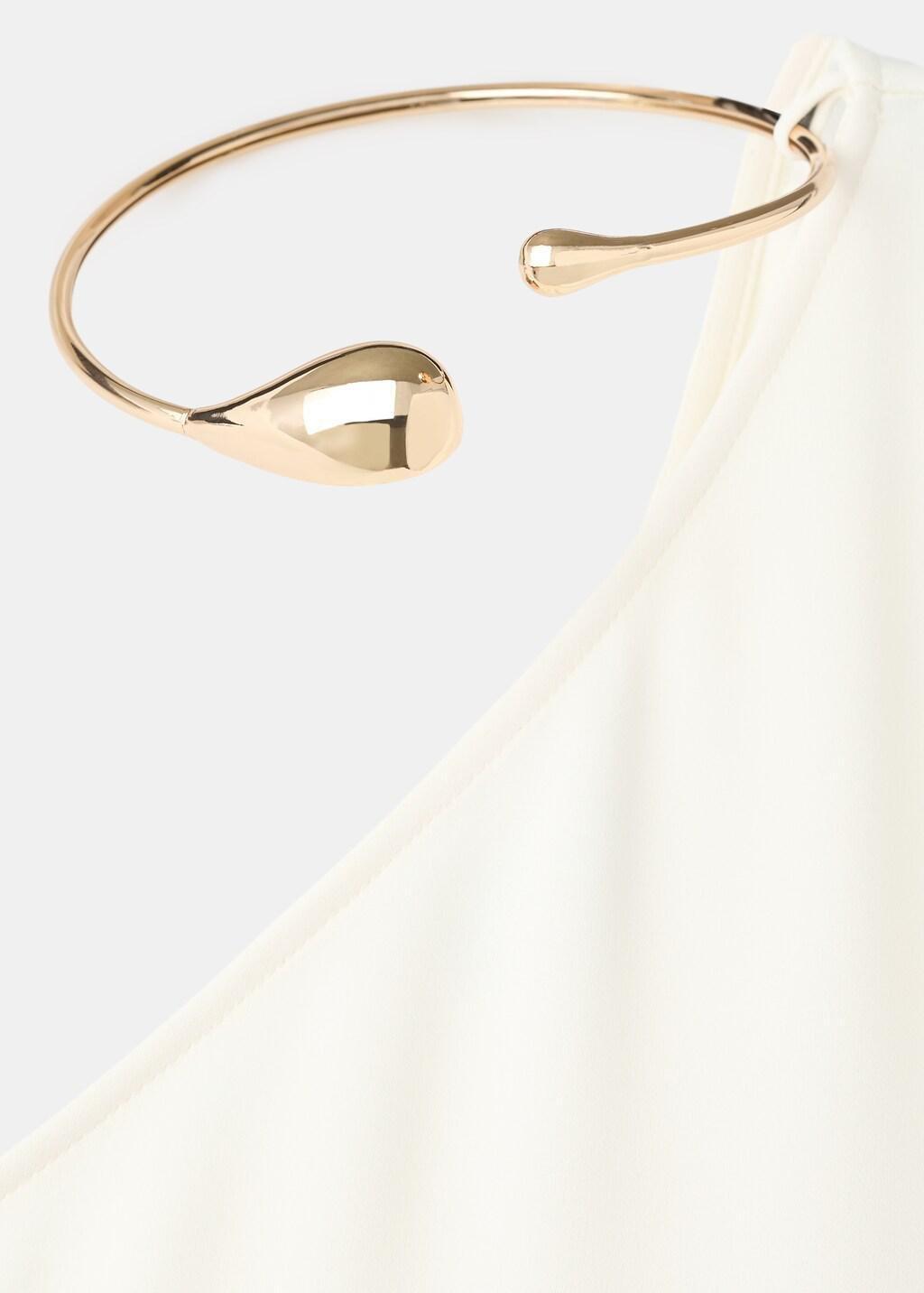 Beige Collared Dress With Puff Sleeves, 0201_05, large image number 1