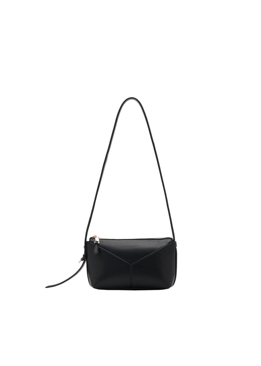 Black Rectangular Crossbody Bag, Black, large image number 2