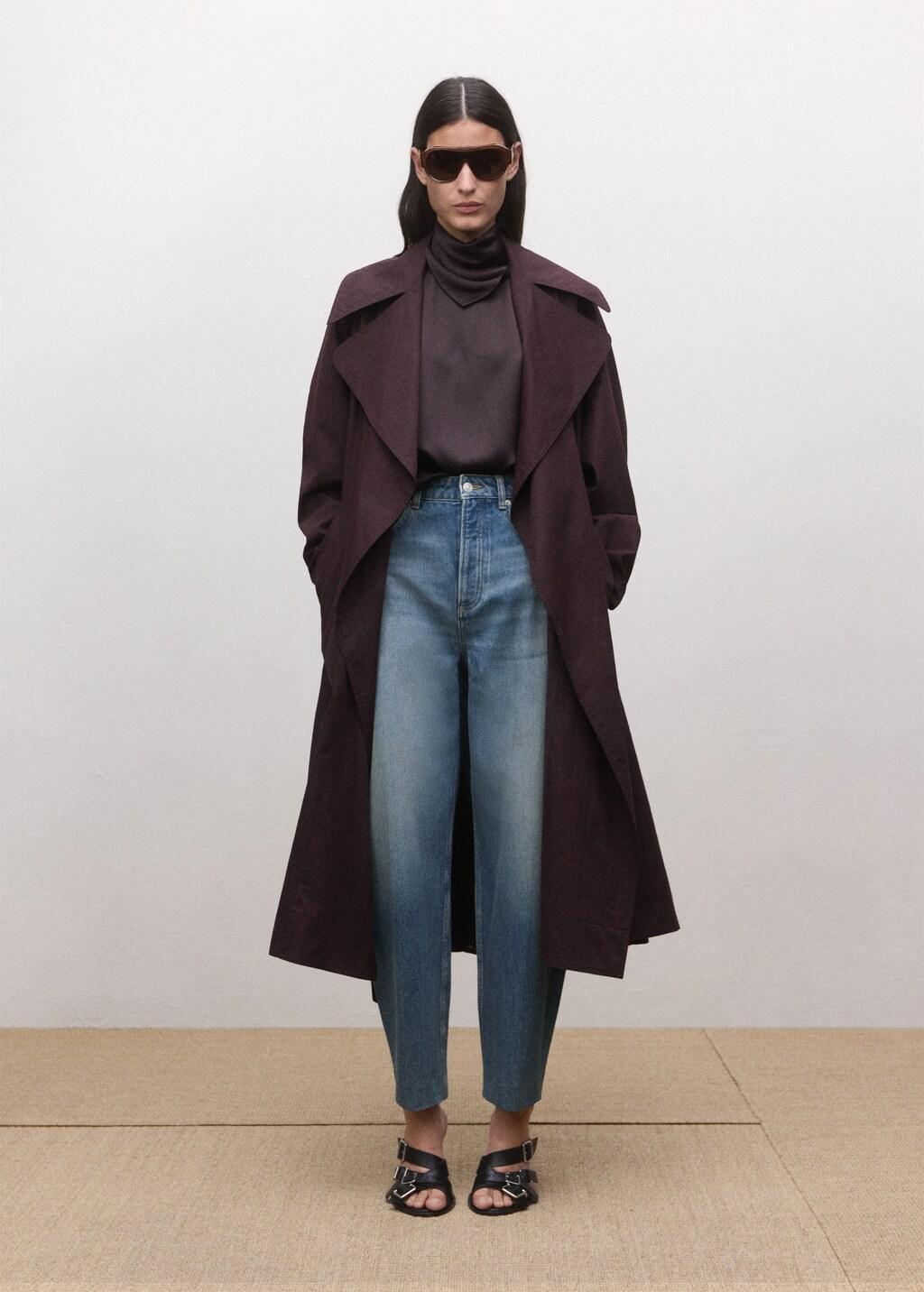 Blue High-Rise Balloon Jeans, Open Blue, large image number 0