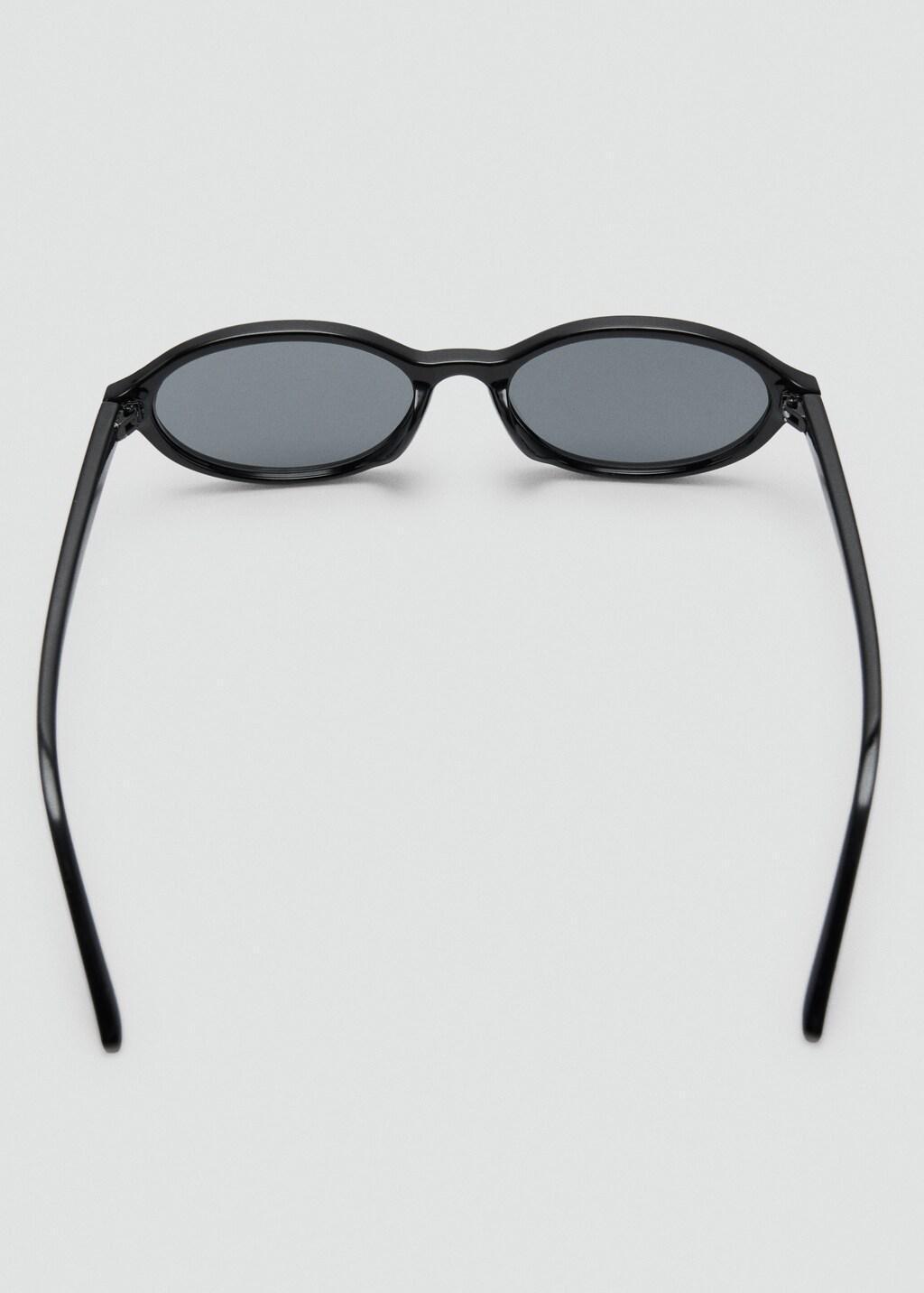 Black Rectangular-Frame Sunglasses, Black, large image number 1