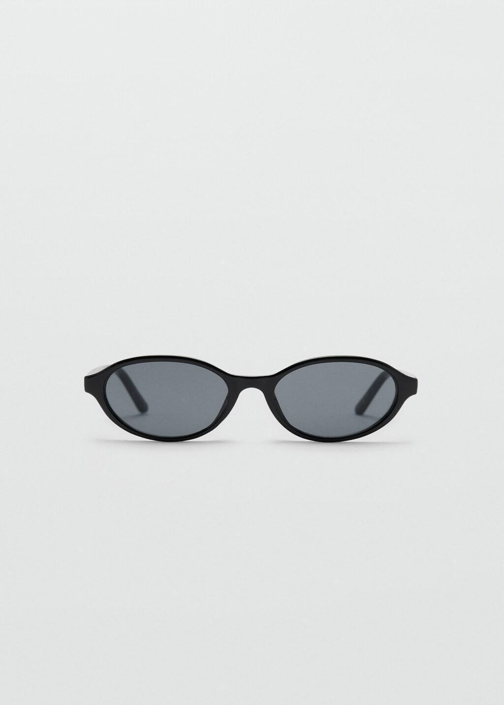 Black Rectangular-Frame Sunglasses, Black, large image number 3