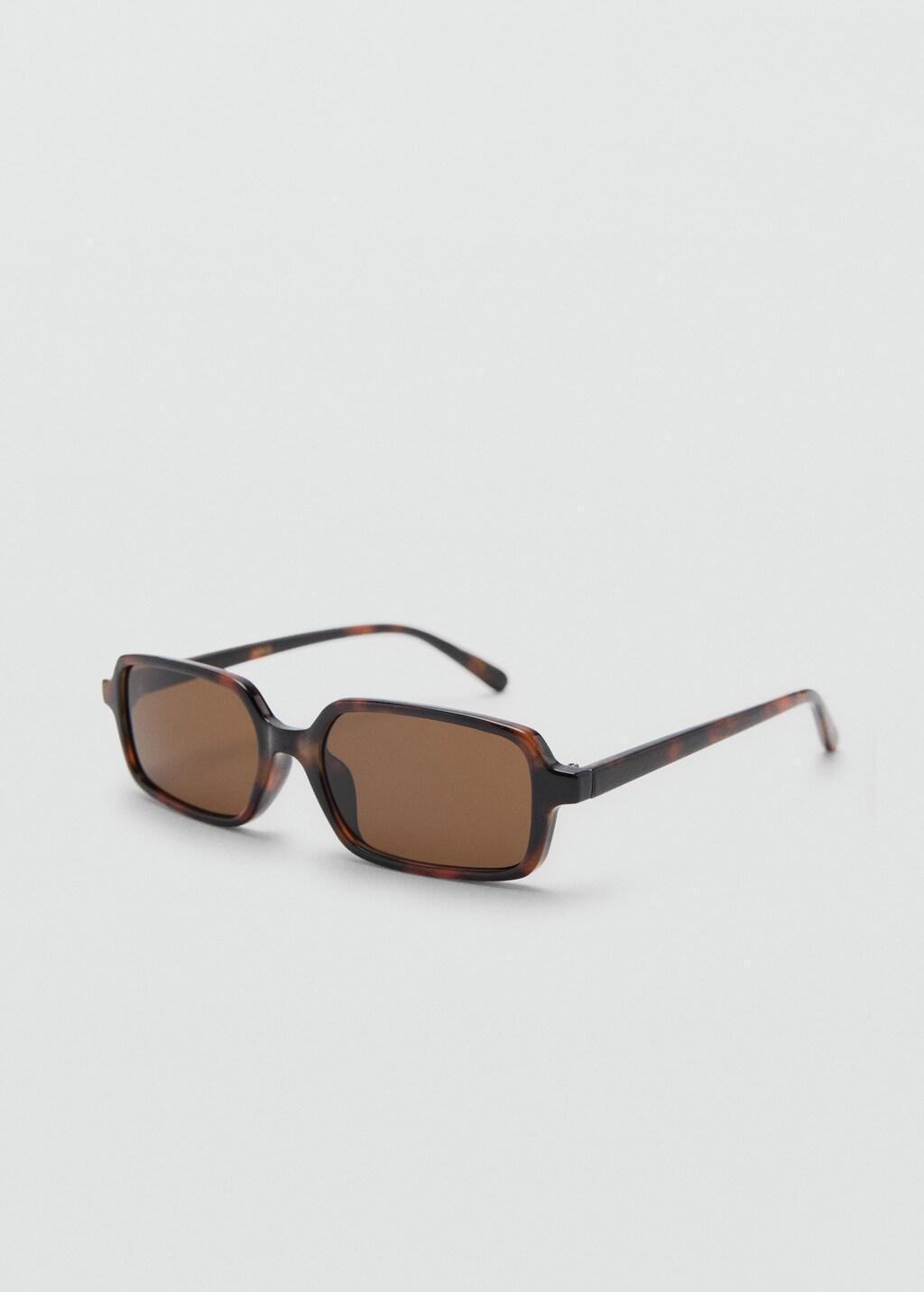 Brown Semi-Transparent Frame Sunglasses, Dark Brown, medium