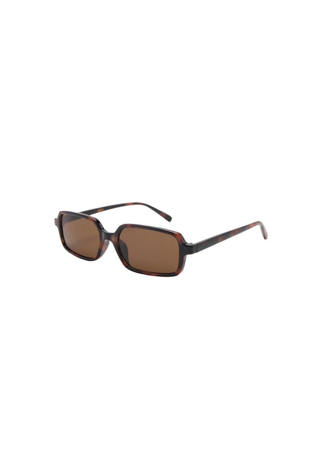 Brown Semi-Transparent Frame Sunglasses, Dark Brown, medium