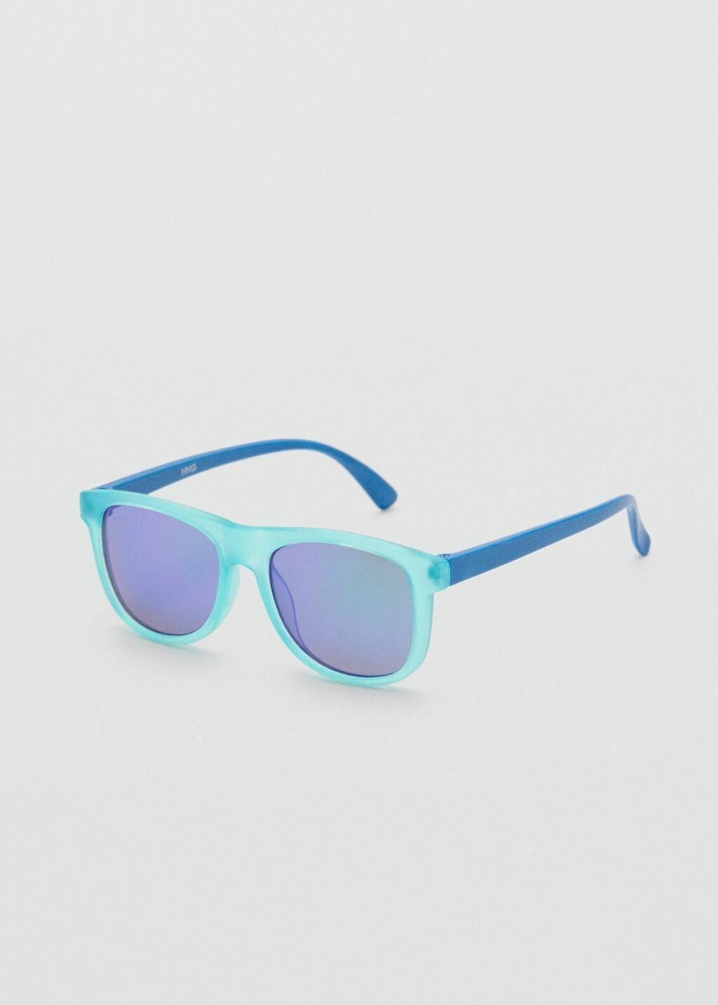 Blue Rectangular Polarised Sunglasses, Baby Boy, Turquoise - Aqua, large image number 0