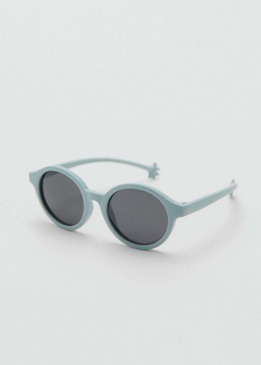 Green Rounded Frame Sunglasses, Baby Boy, Turquoise - Aqua, large image number 0