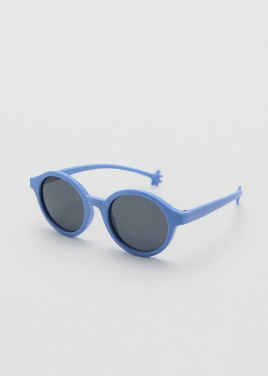 Blue Rounded Frame Sunglasses, Baby Boys, Medium Blue, large image number 0