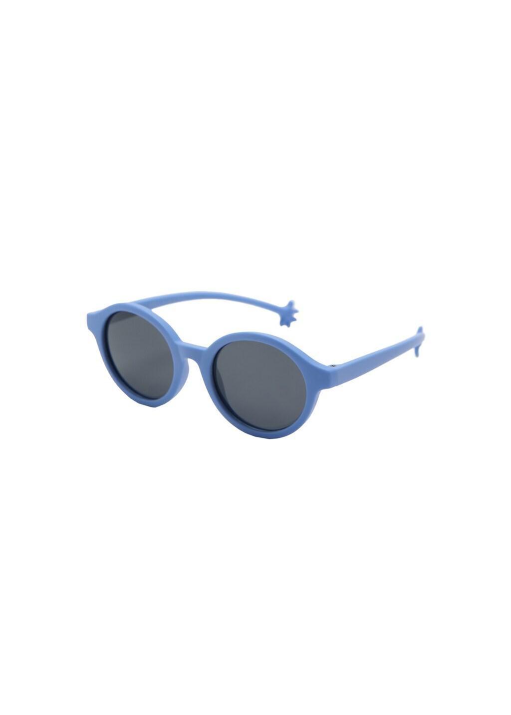 Blue Rounded Frame Sunglasses, Baby Boys, Medium Blue, large image number 2