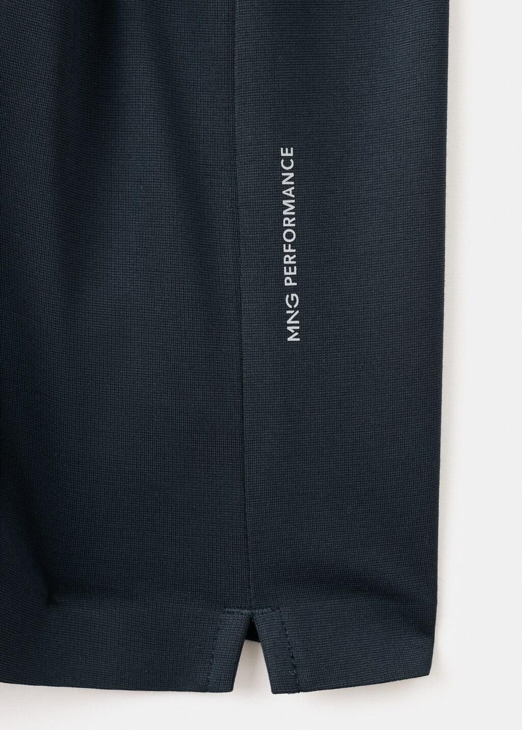 Navy Comfort Stretch Zip Polo, 0201_56, large image number 5