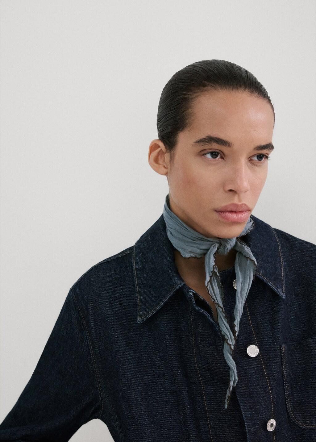 Blue Combined Scarves, Set Of 2, Medium Blue, large image number 0