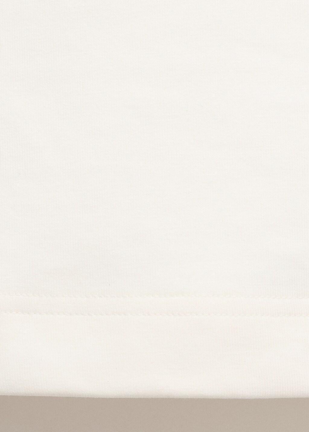 Cream Oversized Cotton T-Shirt, 0201_02, large image number 5