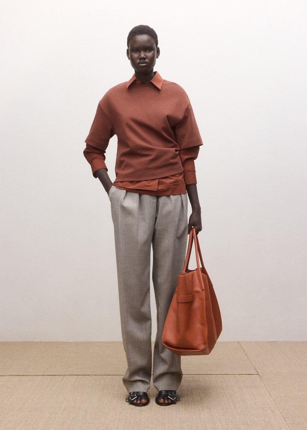 Russet Oversized Cotton T-Shirt, 0201_79, medium