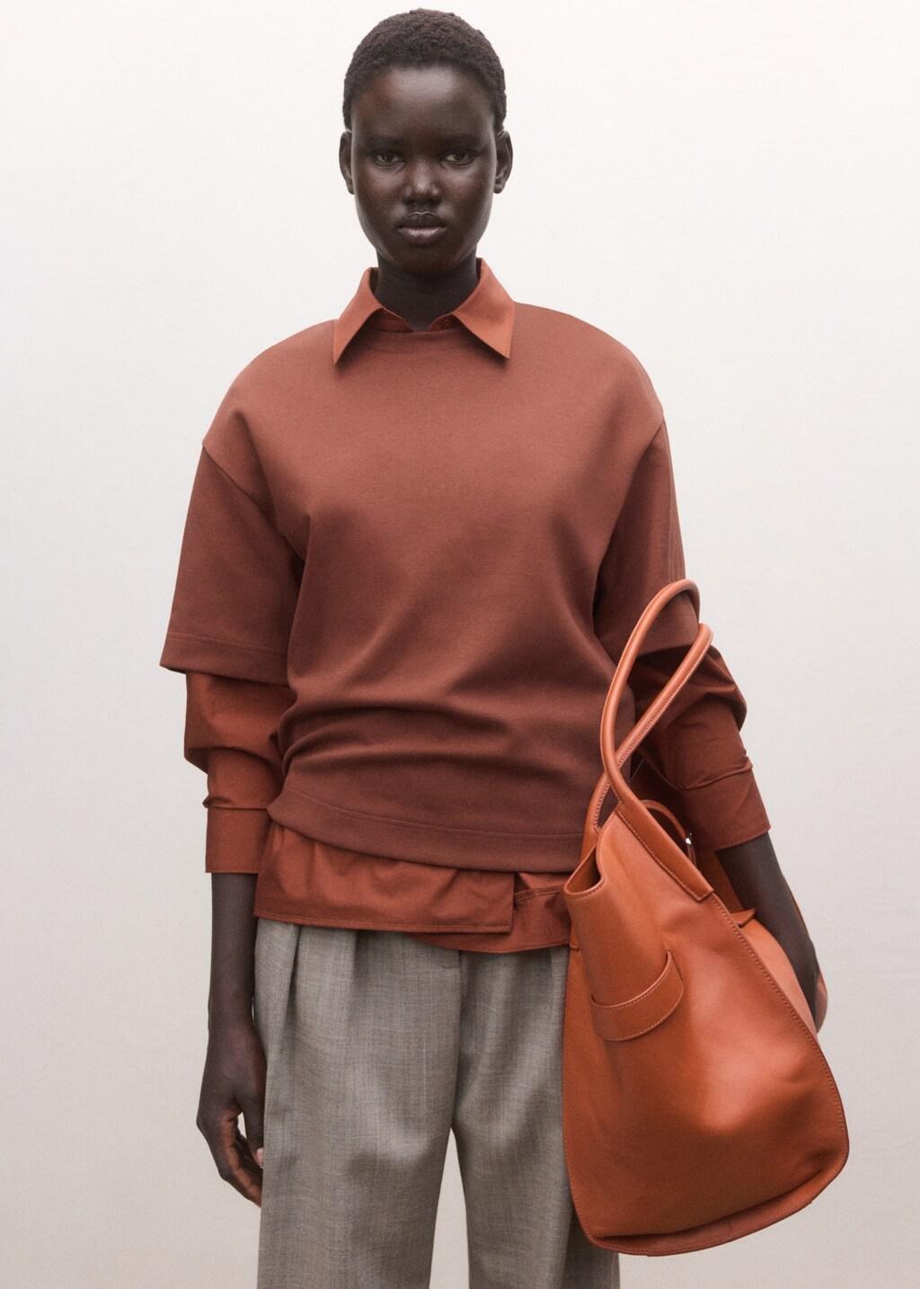 Russet Oversized Cotton T-Shirt, 0201_79, large image number 3