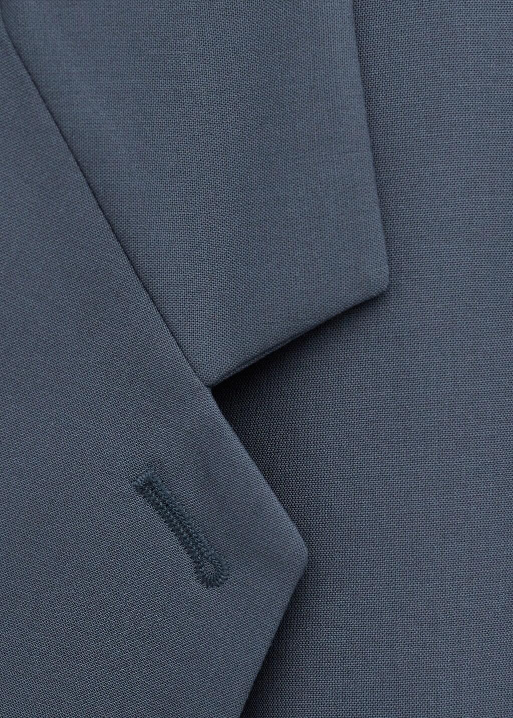MEDIUM BLUE Wool-blend suit blazer, Medium Blue, large image number 5