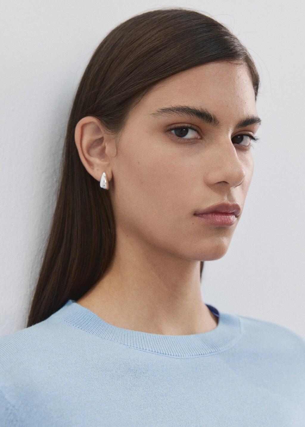 Blue Round-Neck Knitted Sweater, Light-Pastel Blue, large image number 4