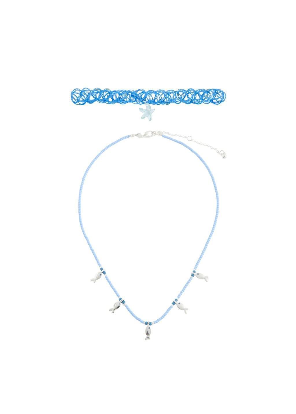 Blue 2 Pack Of Necklaces, Kids Girl, Medium Blue, large image number 1
