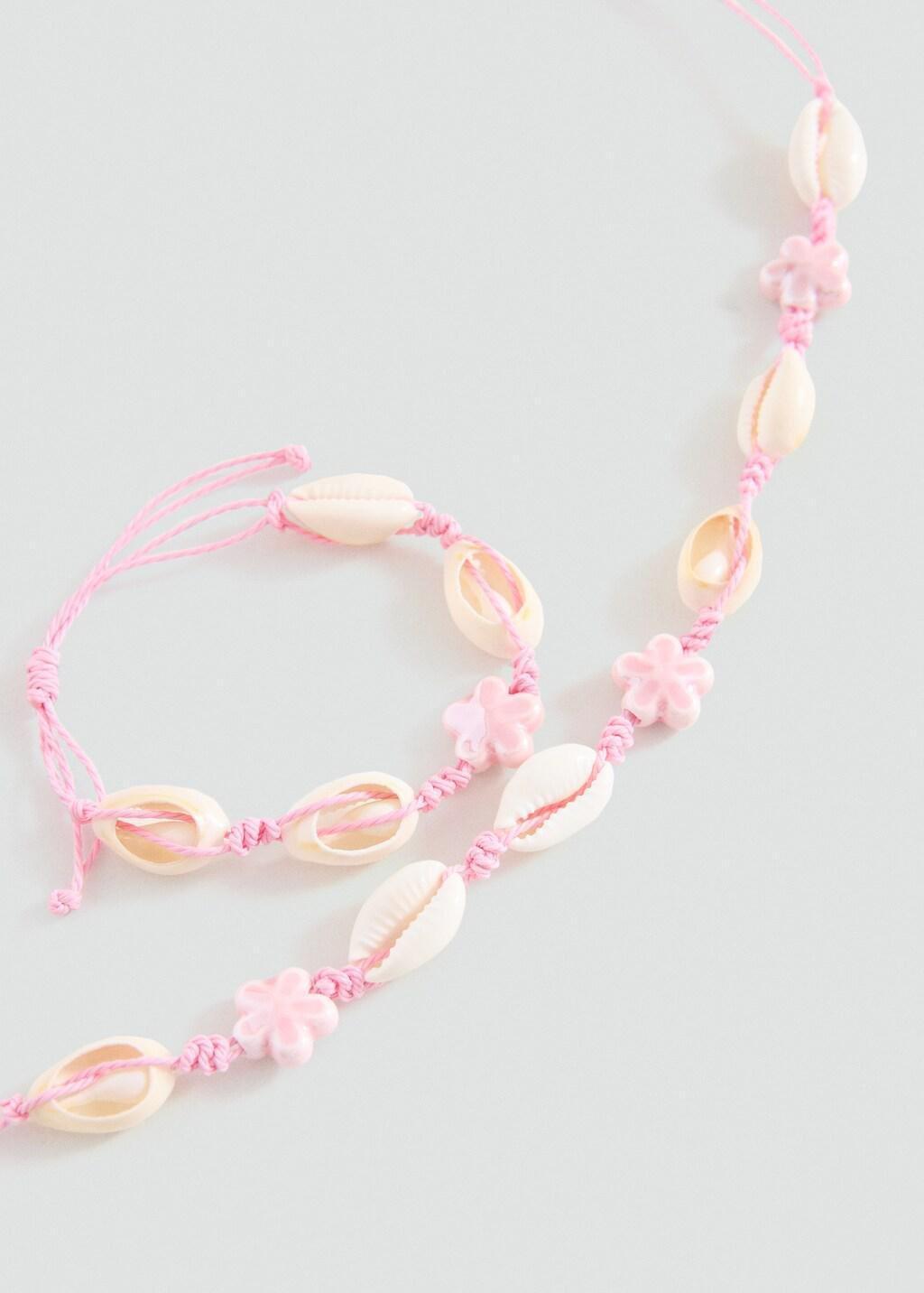 Pink Lt Pastel Bracelet Necklace Pack, Kids Girl, Light-Pastel Pink, large image number 0