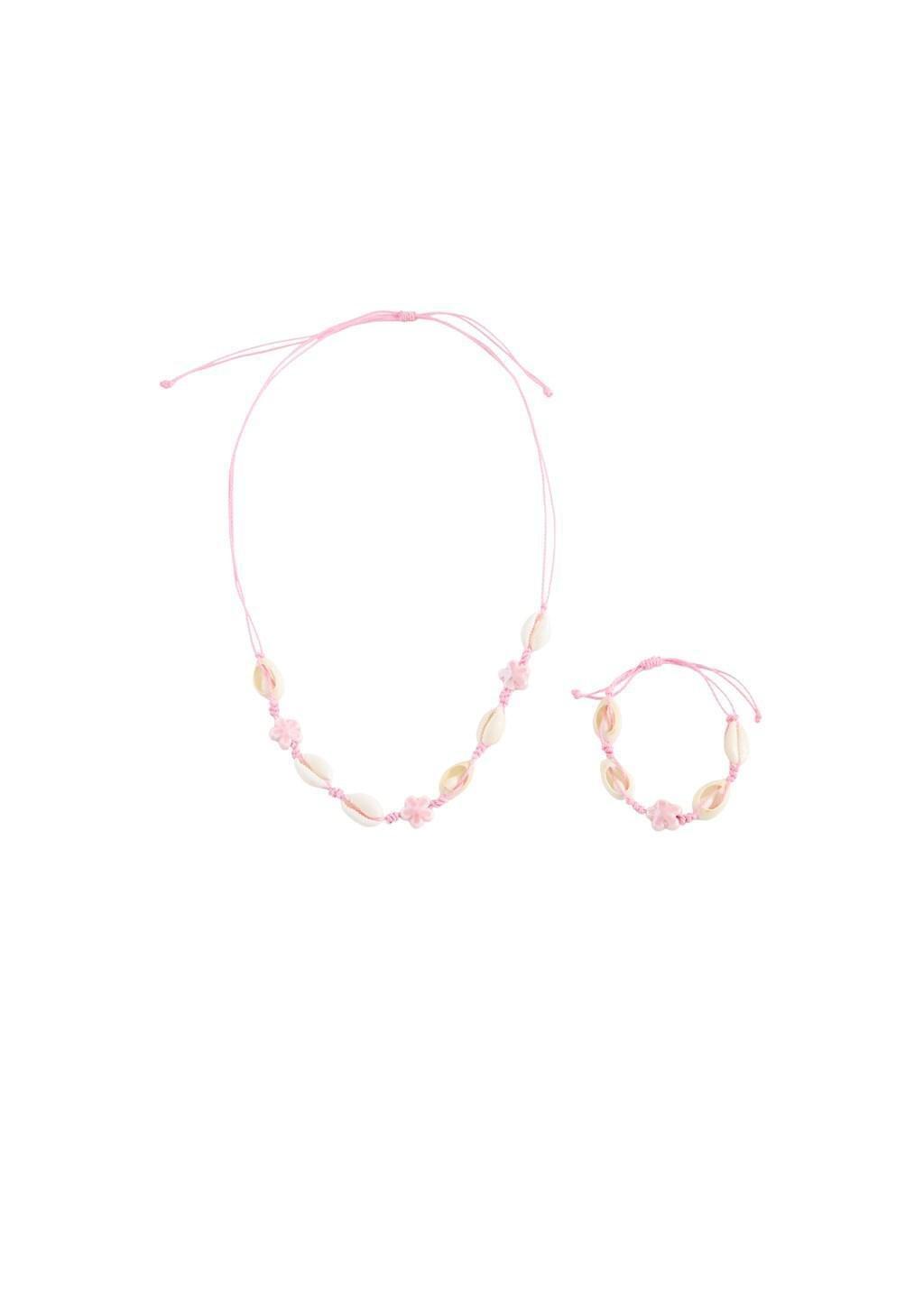 Pink Lt Pastel Bracelet Necklace Pack, Kids Girl, Light-Pastel Pink, large image number 1