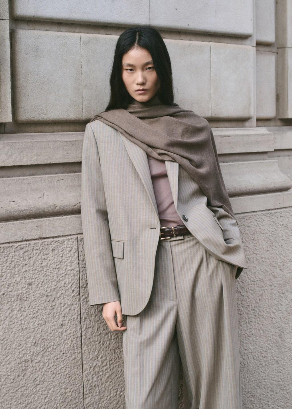Brown Wool Blend Suit Trousers, 0201_35, large image number 0