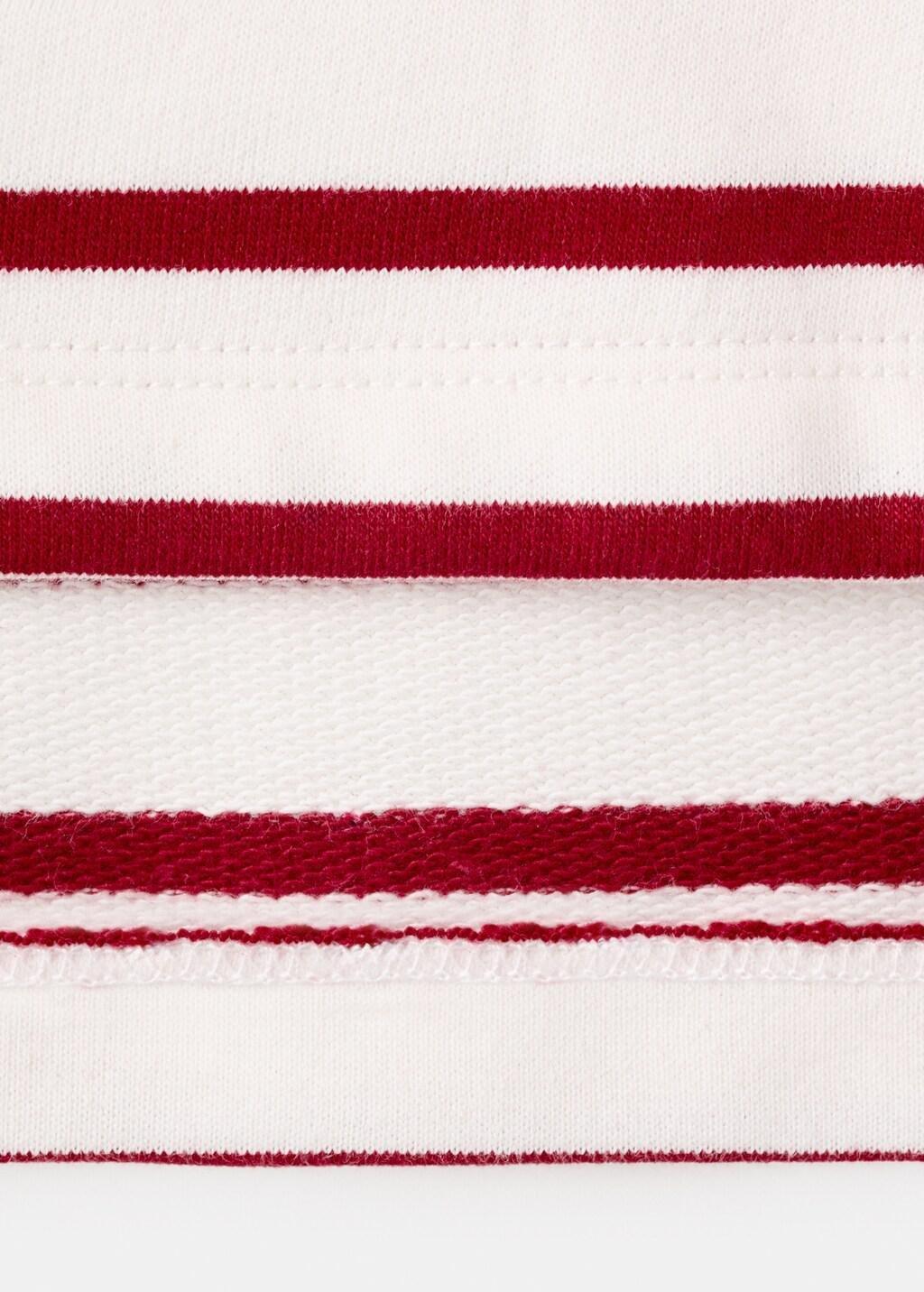 Red Striped Hooded Sweatshirt, Kids Girl, Red, medium