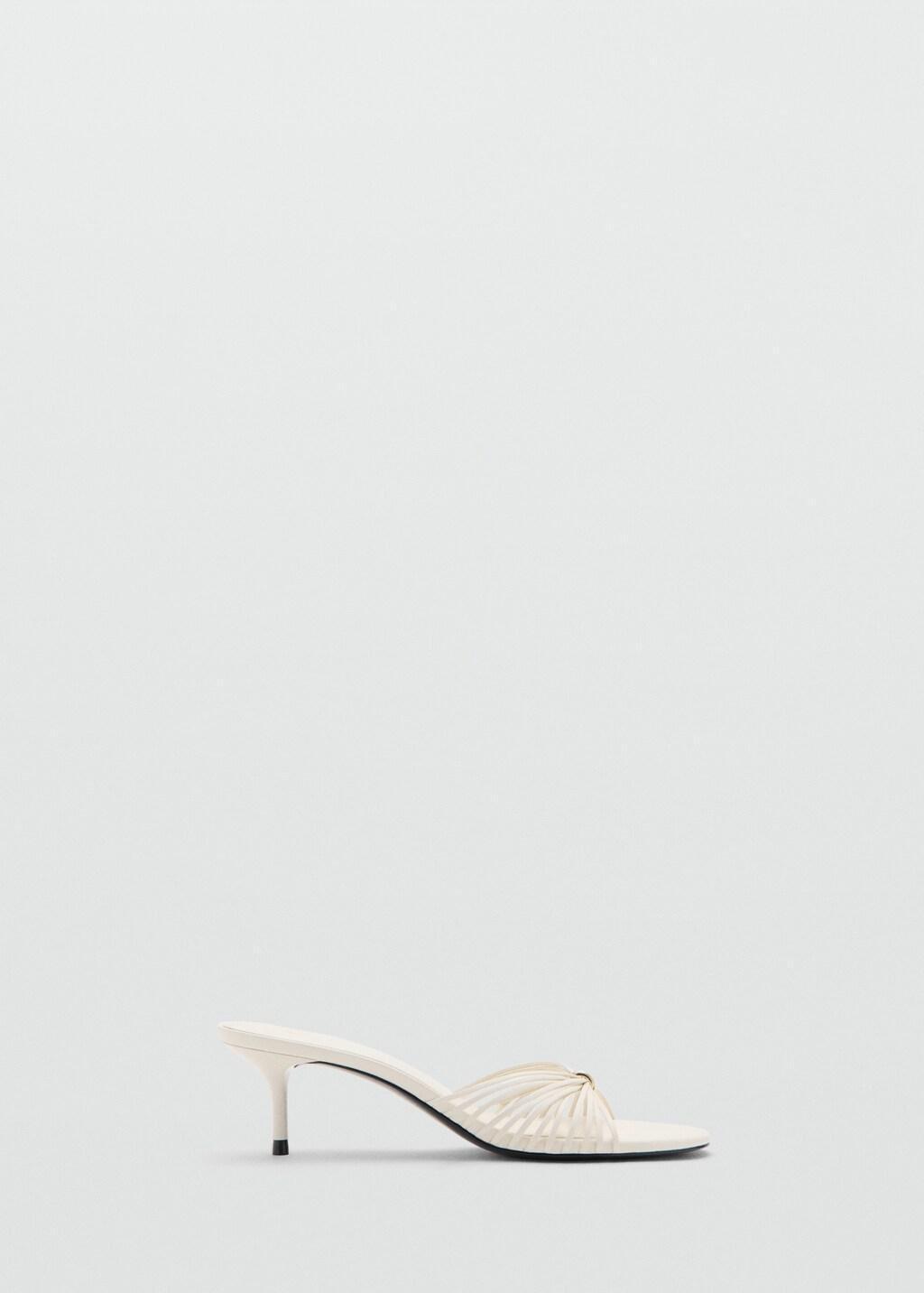 White Heeled Sandals With Straps, White, large image number 3
