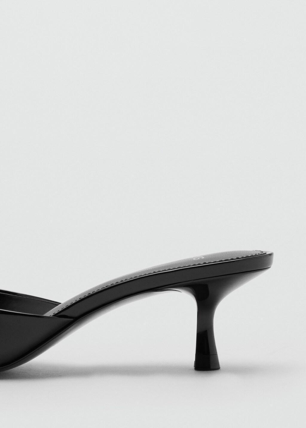 BLACK Kitten-heel sandals with strap, 0201_99, large image number 2
