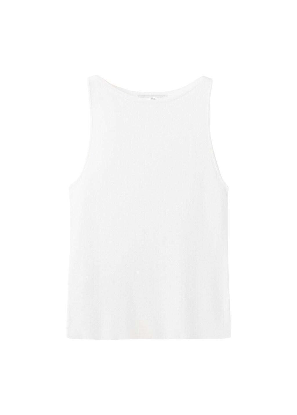 Beige Fine-Knit Top, Light Beige, large image number 6