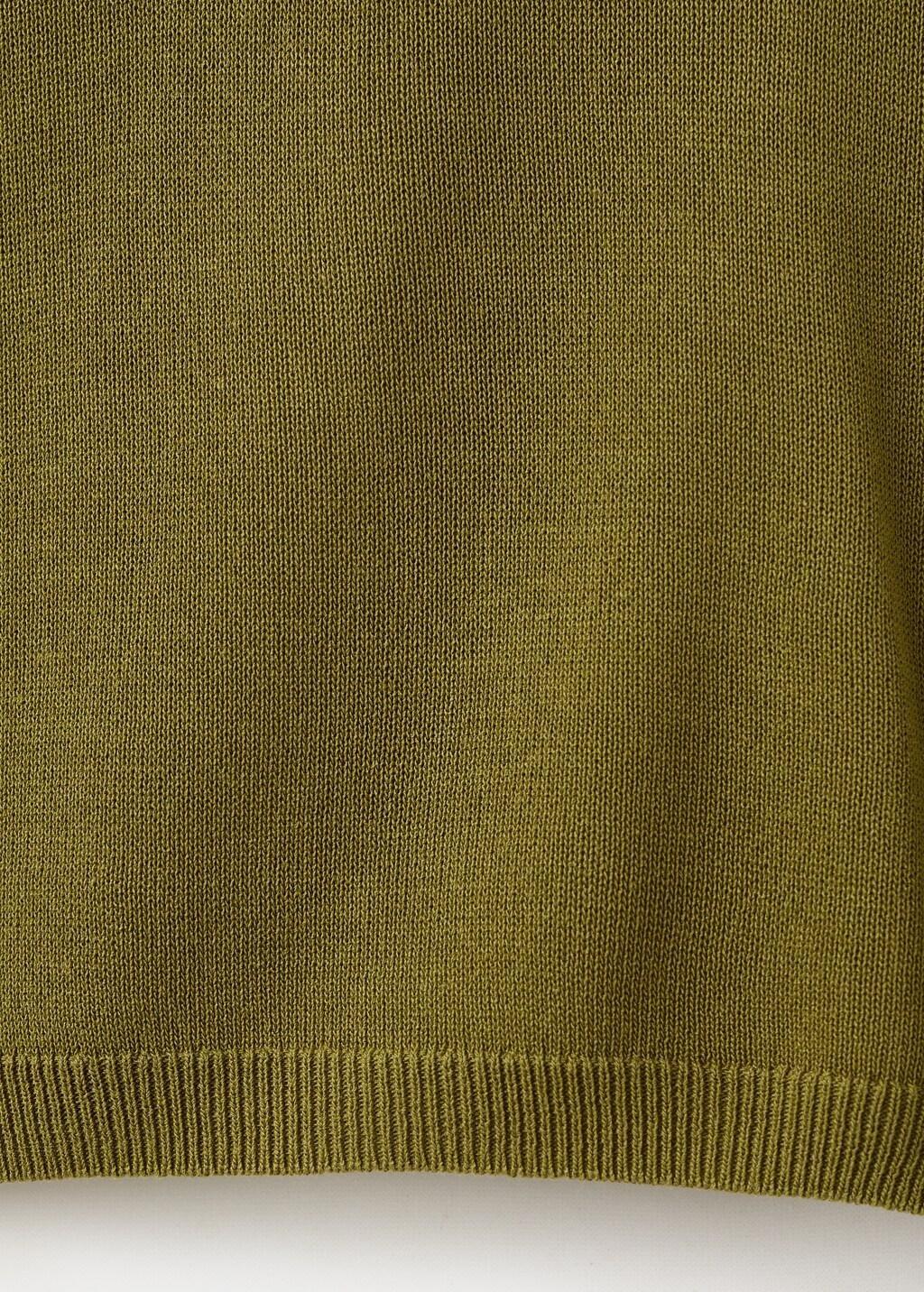 Green Long-Sleeve Knitted Sweater, Green, large image number 5