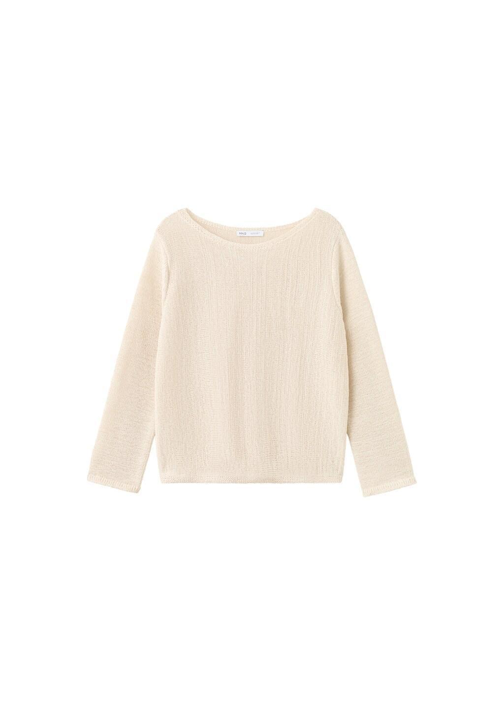 Brown Lt Pastel Long-Sleeve Knitted Sweater, Light Pastel Brown, large image number 7