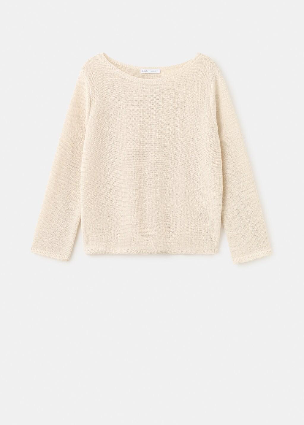 Brown Lt Pastel Long-Sleeve Knitted Sweater, 0201_07, large image number 8