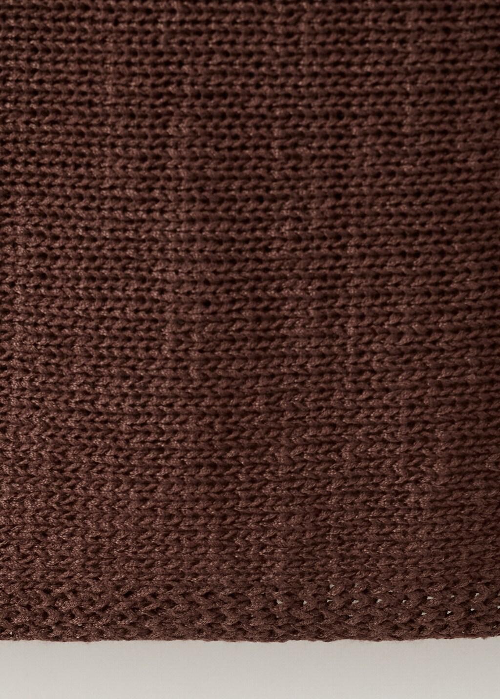 Brown Long-Sleeve Knitted Sweater, Dark Brown, large image number 5