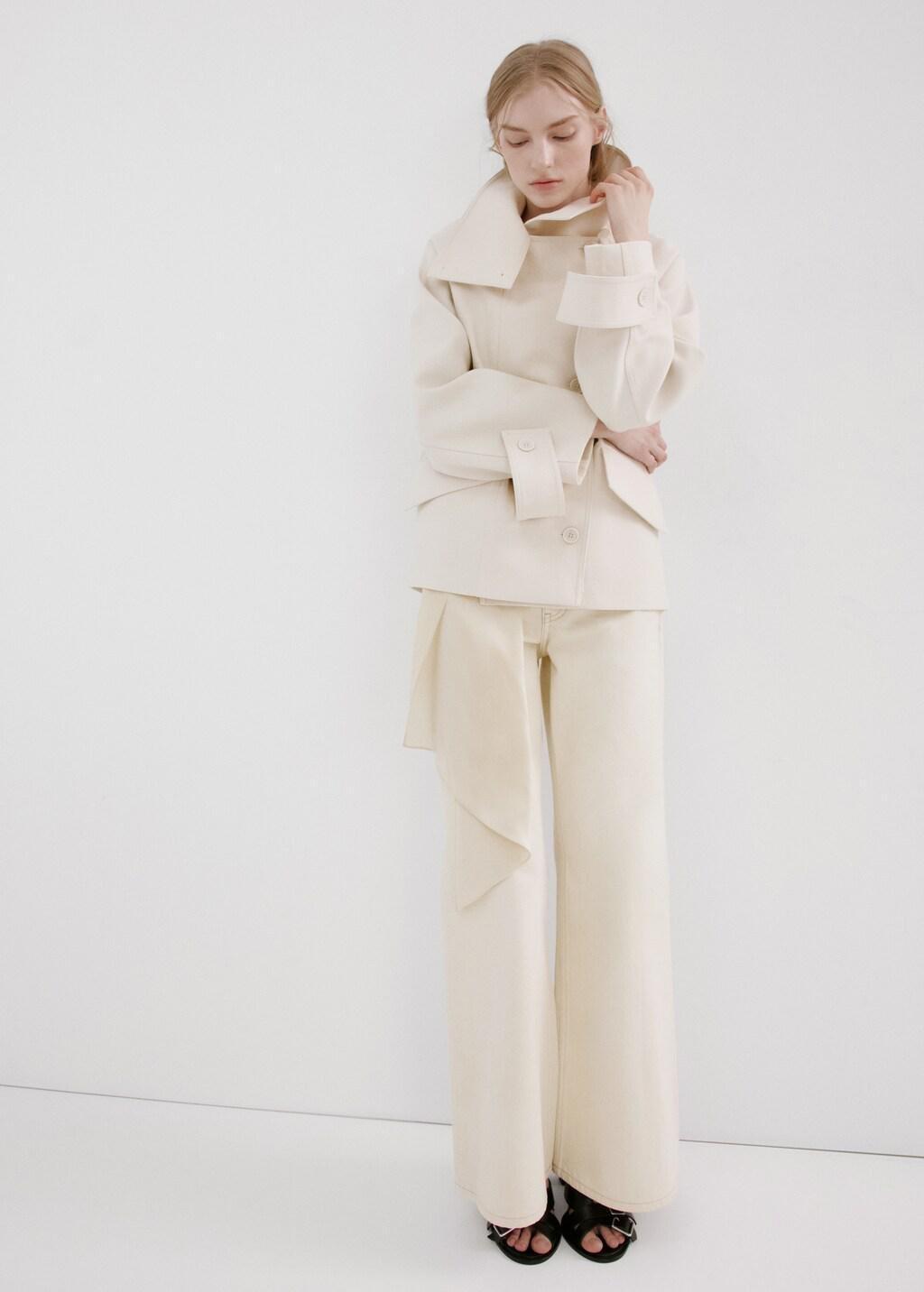 Beige Mid-Rise Flared Jeans, Light Beige, large image number 0