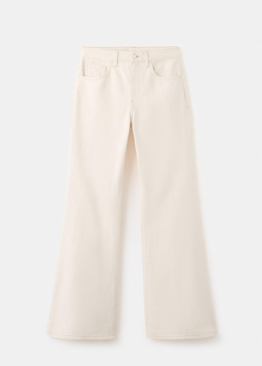 Beige Mid-Rise Flared Jeans, Light Beige, large image number 8