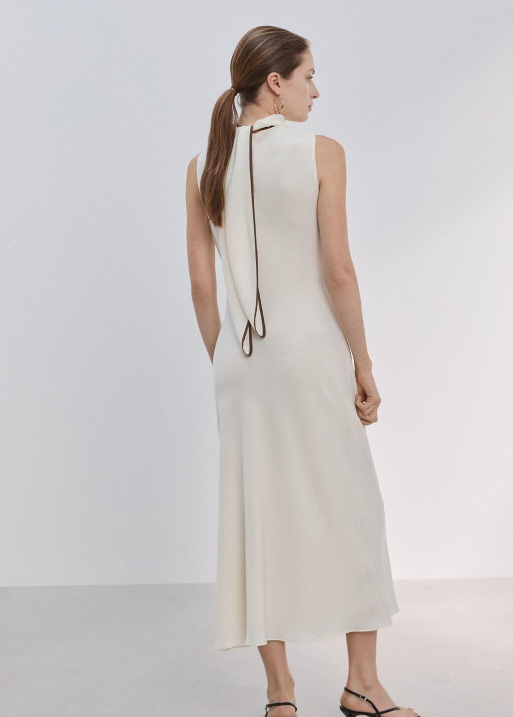 Yellow Scarf Detail Dress, Yellow, medium