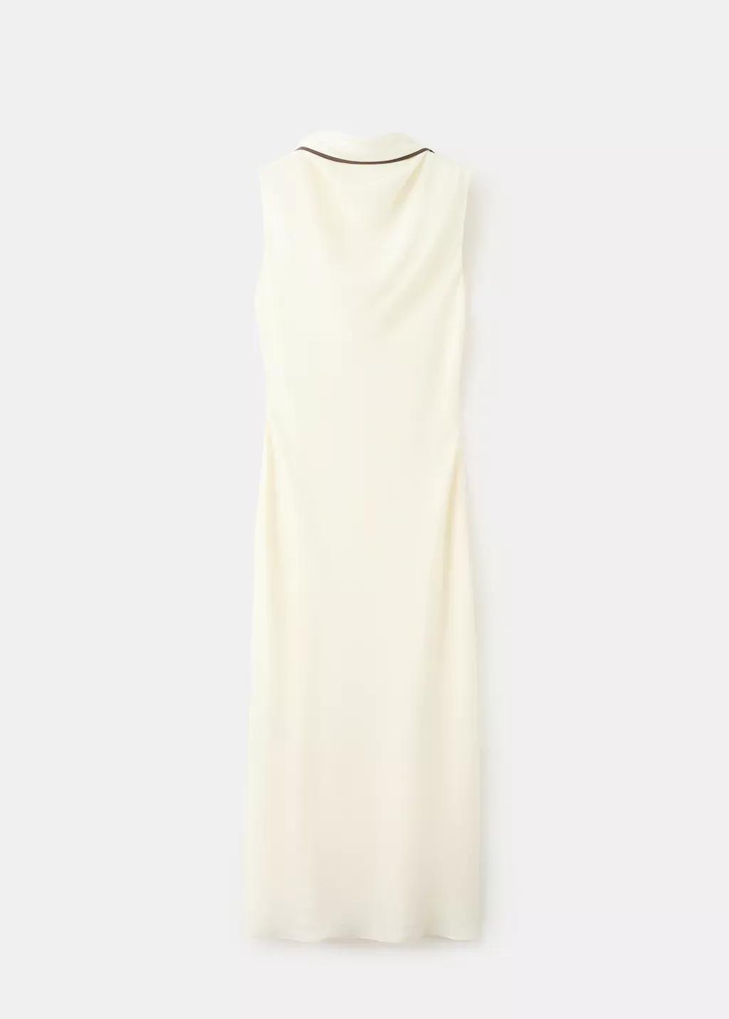 Yellow Scarf Detail Dress, Yellow, large image number 7