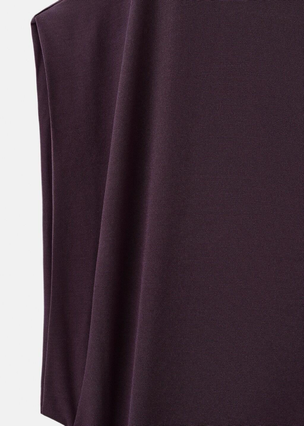 Purple Draped Waist Dress With Metallic Detail, Medium Purple, large image number 5