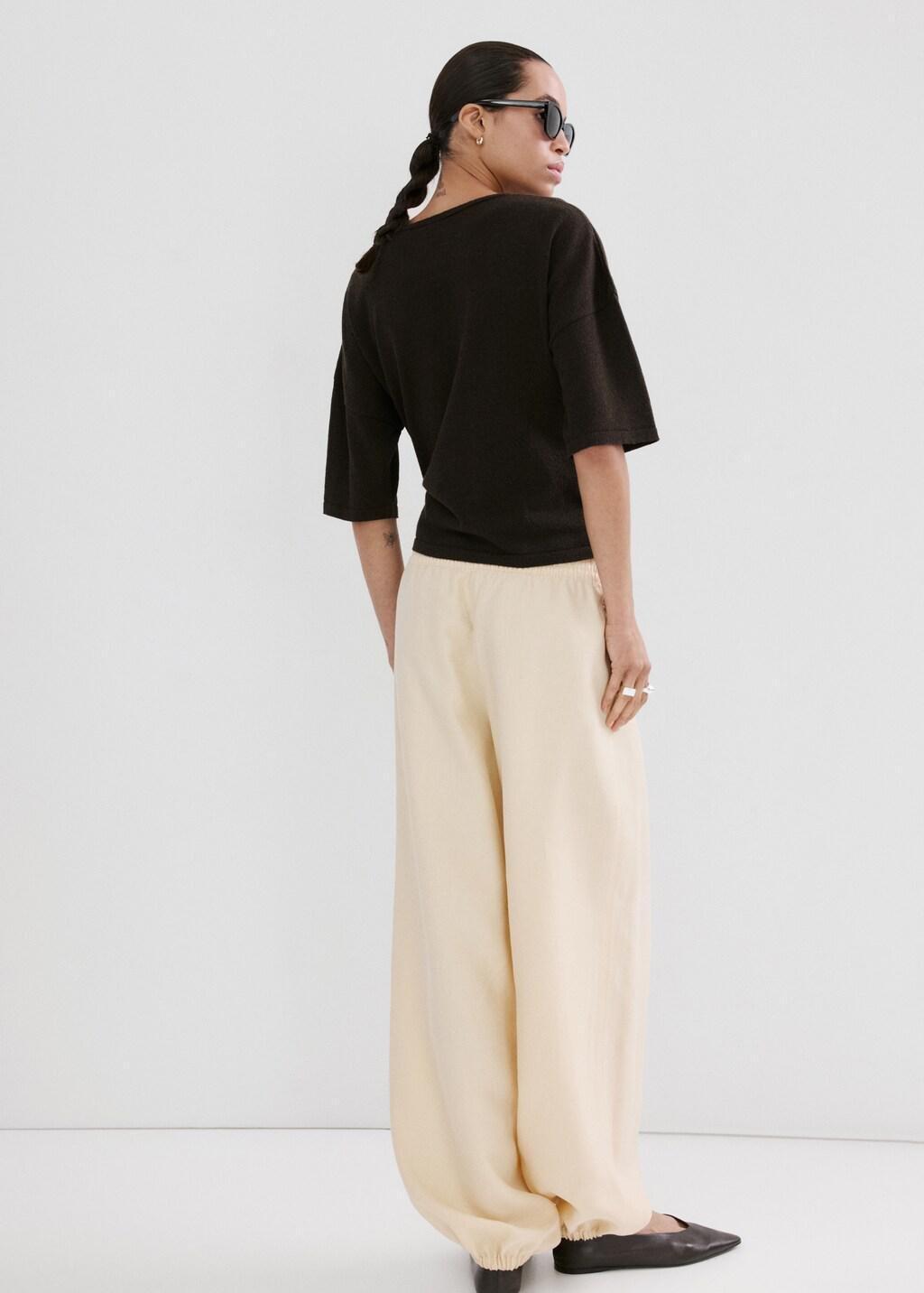 Brown Bow Knit Sweater, 0201_32, large image number 2